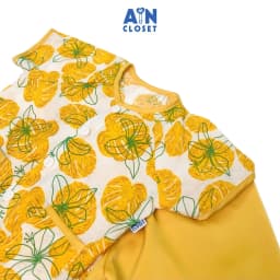 Thumbnail Bộ quần áo bà ba lửng bé gái họa tiết Hoa Ly vàng tơ - AICDBGNVFKBV - AIN Closet 2