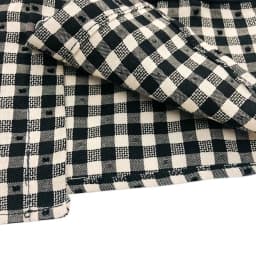 Thumbnail Bộ quần áo bà ba lửng unisex họa tiết Caro đen cotton - AICDBTVL1J49 - AIN Closet 2