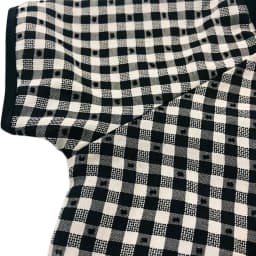 Thumbnail Bộ quần áo bà ba lửng unisex họa tiết Caro đen cotton - AICDBTVL1J49 - AIN Closet 3