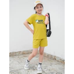 Thumbnail Bộ quần áo bé gái in hình gấu Cool Bear mẫu mới 2025 - Set đồ cho bé gái cân nặng từ 15-40kg- Loza Kids SB31 3