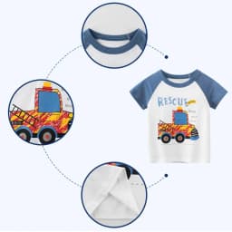 Thumbnail Bộ quần áo bé trai cộc tay mùa hè hàn quốc thời trang cho trẻ em 2 đến 8 tuổi SKIDS 2