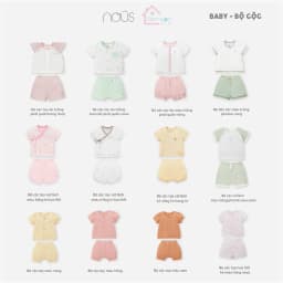 Thumbnail Bộ quần áo cài thẳng cộc / cài lệch Nous tổng hợp ( 0-12 tháng ) 1