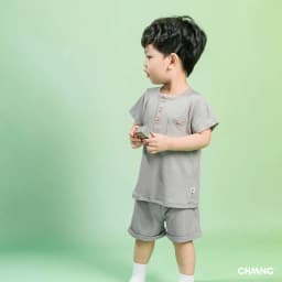 Thumbnail Bộ quần áo cộc cổ trụ Monster cho bé trai chất liệu tăm lạnh 4