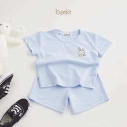 Thumbnail Bộ quần áo cộc tay cho bé trai bé gái Borie chất liệu cotton lạnh in họa tiết ở ngực Size 7-18kg A005 2