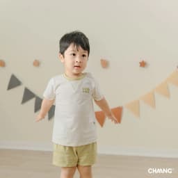 Thumbnail Bộ quần áo cộc tay cổ tròn cúc vai Bloom cho bé trai 2