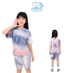 Thumbnail Bộ Quần Áo Cộc Tay Hoạ Tiết Loang K'S CLOSET Cho Bé Gái Từ 10-55kg (2-14 T) KT252THS/ E017FOS, KT106FIS 3