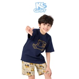 Thumbnail Bộ Quần Áo Cộc Tay K'S CLOSET Chất Liệu Cotton, Hoạ Tiết Đáng Yêu Cho Bé Trai Từ 10-55kg (2-14 tuổi) E021FOS, KT011FIS 2