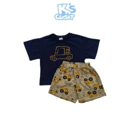 Thumbnail Bộ Quần Áo Cộc Tay K'S CLOSET Chất Liệu Cotton, Hoạ Tiết Đáng Yêu Cho Bé Trai Từ 10-55kg (2-14 tuổi) E021FOS, KT011FIS 3