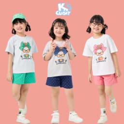 Thumbnail Bộ Quần Áo Cộc Tay K's Closet In Hình Cho Bé Gái (2 -14 Tuổi) E018THS/ KT44THS/ E009ONS/ KT224TWS, E118FIS 1