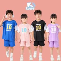 Thumbnail Bộ Quần Áo Cộc Tay K'S CLOSET Kiểu Dáng Thể Thao Cho Bé Trai Từ 10-55kg KT33THS/KT29THS/E014FOS/KT69TWS 1