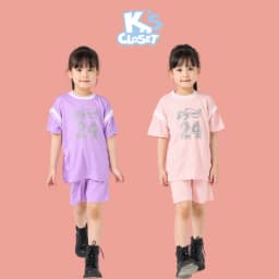 Thumbnail Bộ Quần Áo Cộc Tay K'S CLOSET Kiểu Dáng Thể Thao Cho Bé Gái Từ 10-55kg (2-14 tuổi) KT324FOS 1