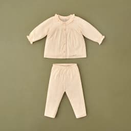 Thumbnail Bộ quần áo dài tay cotton ABBIEOH cài vai cổ tay bèo cho bé gái 0-4 Tuổi BO211 BO672 BO658 3