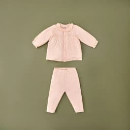 Thumbnail Bộ quần áo dài tay cotton ABBIEOH cài vai cổ tay bèo cho bé gái 0-4 Tuổi BO211 BO672 BO658 4