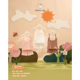 Thumbnail Bộ quần áo hai dây bé gái ABBIEOH kiểu dáng baby cách điệu cho bé 0-3 tuổi BO767 BO515 BO620 BO770 1