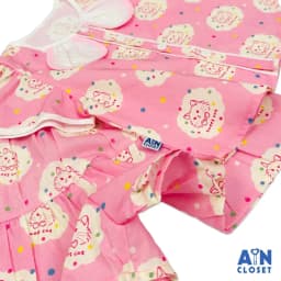 Thumbnail Bộ quần áo Ngắn bé gái hoạ tiết Mèo Hồng Cotton - AICDBGTD0POU - AIN Closet 2