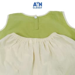 Thumbnail Bộ quần áo Ngắn bé gái Họa tiết Túi Tai Gấu Xanh Be cotton - AICDBGJHX7QA - AIN Closet 2