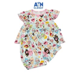 Thumbnail Bộ quần áo Ngắn bé gái hoạ tiết Thỏ Labubu Thun cotton - AICDBG94HUM0 - AIN Closet 1