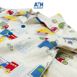 Thumbnail Bộ quần áo ngắn bé trai họa tiết Xe Beep cotton - AICDBTQOXNDP - AIN Closet 2