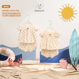 Thumbnail Bộ quần áo sát nách bé gái ABBIEOH cotton hoa nhí tay bèo dễ thương cho bé BO753 BO776 BO784 BO752 1