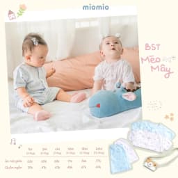 Thumbnail Bộ Quần Áo Sơ Sinh Cộc Tay, Nút Giữa MIOMIO - Cho Bé Trai, Bé Gái (Từ 0-24 tháng), Vải Cotton 1