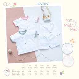 Thumbnail Bộ Quần Áo Sơ Sinh Cộc Tay, Nút Giữa MIOMIO - Cho Bé Trai, Bé Gái (Từ 0-24 tháng), Vải Cotton 2