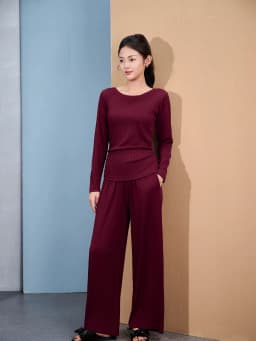 Thumbnail Bộ Quần Áo Thu Đông Cổ Thấp Laroma Cho Nữ | Basic - Giữ Ấm - Vải Thơm - Kháng Khuẩn 1