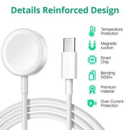Thumbnail Bộ sạc không dây HdoorLink 3 trong 1 Type C cho dòng đồng hồ A-ple Đồng hồ di động Bộ sạc nhanh không dây từ tính Đế sạc USB 3