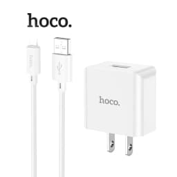 Thumbnail Bộ sạc nhanh Hoco C106 PD10.5W 5V/2.1A USB to IP dùng cho ip6/7/8/X/11/12/13/14,dây siêu bền, chân cắm dẹt, dài 1m 1