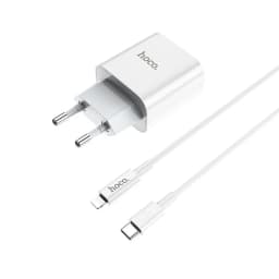 Thumbnail Bộ sạc nhanh Hoco C76 Plus kèm cáp Typec to IP PD20W dùng cho IP8 đến 14promax dài 1m, Chân Tròn 4
