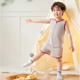 Thumbnail Bộ Sát Nách Cho Bé COOKIE, Bộ Sporty Phối Viền Từ 6 Tháng Đến 5 Tuổi 2025 1
