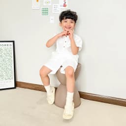 Thumbnail Bộ sơ mi cộc tay bé trai đũi trắng cổ tàu 3