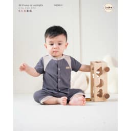 Thumbnail Bộ Sơ Sinh Cộc Tay COOKIE Wavy Cài Giữa Cho bé Từ 0 Đến 9 Tháng 2025 2