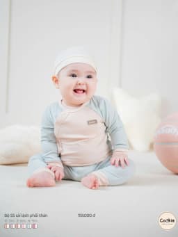 Thumbnail Bộ Sơ Sinh COOKIE Cài Lệch Phối Thân Dài Tay Cho Bé Từ 0 Tháng Đến 9 Tháng 2025 1