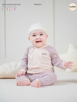Thumbnail Bộ Sơ Sinh COOKIE Cài Lệch Phối Thân Dài Tay Cho Bé Từ 0 Tháng Đến 9 Tháng 2025 2
