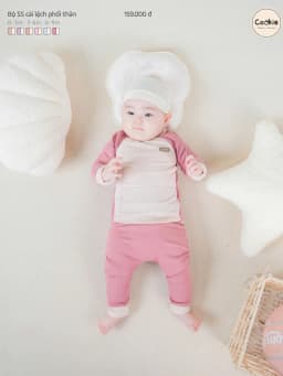 Thumbnail Bộ Sơ Sinh COOKIE Cài Lệch Phối Thân Dài Tay Cho Bé Từ 0 Tháng Đến 9 Tháng 2025 3