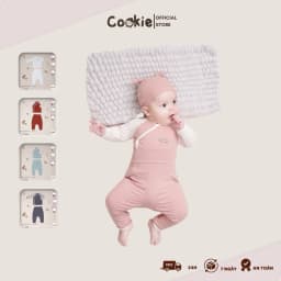 Thumbnail Bộ Sơ Sinh COOKIE Dài Tay Cài Chéo Liền Thân Size Từ 0 Đến 9 Tháng 1