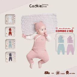 Thumbnail Bộ Sơ Sinh COOKIE Dài Tay Cài Chéo Liền Thân Size Từ 0 Đến 9 Tháng 3