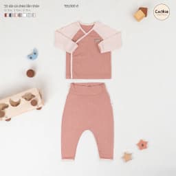 Thumbnail Bộ Sơ Sinh COOKIE Dài Tay Cài Chéo Liền Thân Size Từ 0 Đến 9 Tháng 4