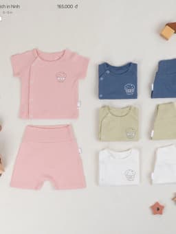 Thumbnail Bộ Sơ Sinh COOKIE Vạt Lệch In Hình Cho Bé Từ Newborn Đến 9 Tháng 2025 3