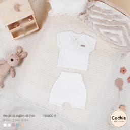 Thumbnail Bộ Sơ Sinh Raglan COOKIE, Bộ Cộc Sơ Sinh Raglan Cài Chéo Cho Bé Size Từ 0 Đến 9 Tháng 4