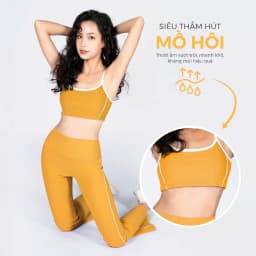 Thumbnail Bộ Tập Yoga Gym Nữ Livan Sport LV24N01F504 LUXURY Áo Bra Đệm Rời & Quần Legging Ống Loe, Bộ Tập Yoga Nữ Cao Cấp 2