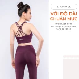 Thumbnail Bộ Tập Yoga Nữ LV24N01F506 Áo Bra Đệm Rời & Quần Legging Cạp Cao Co Giãn, Elaine Bộ Tập Gym Nữ 3
