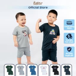 Thumbnail Bộ tay cộc thể thao Astar chất vải poly cool mát mẻ, thoáng khí cho bé từ 12 tháng đến 7 tuổi 1