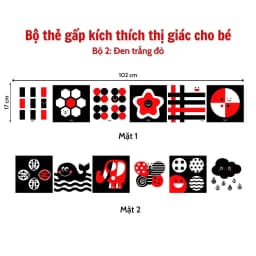 Thumbnail Bộ thẻ gấp thị giác cho trẻ sơ sinh từ 0-12 tháng Lalala Baby 3