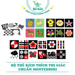 Thumbnail Bộ Thẻ Kích Thích Thị Giác Giúp Bé Phát triển Toàn Diện [Chuẩn Phương Pháp Montessori, Loại Decal Dán và Thẻ Gấp] 1
