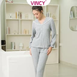 Thumbnail BỘ THUN DÀI TAY CÓ PHỐI REN CỔ CHO THU ĐÔNG BTD165W11 1