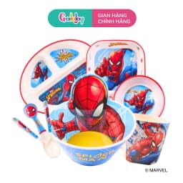 Thumbnail Bộ Tô Đĩa Muỗng Đũa Khay ăn cơm Disney Cho Bé (Spiderman,Captain, Ironman, Thor, Hulk) 3