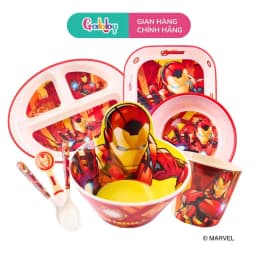 Thumbnail Bộ Tô Đĩa Muỗng Đũa Khay ăn cơm Disney Cho Bé (Spiderman,Captain, Ironman, Thor, Hulk) 4