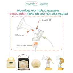 Thumbnail Bộ Van Trắng Van Vàng Maymom Dùng Cho Máy Hút Sữa Medela Pump, Harmony, Swing, Mini Electric, Symphony 3