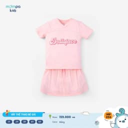 Thumbnail Bộ váy bé gái Mompa 1-5 tuổi cộc tay thể thao co giãn thoáng khí thấm hút 574 2